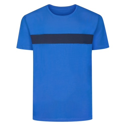 Bigdude T-Shirt mit kleinen Streifen, königsblau, Größe L
