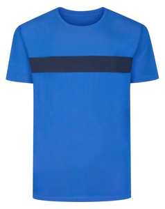 Bigdude T-Shirt mit kleinen Streifen, königsblau, Größe L