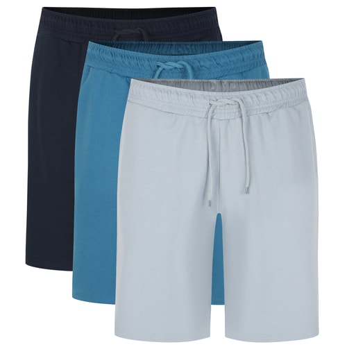 Bigdude – Loopback-Shorts im 3er-Pack, mehrfarbig