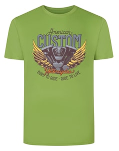 Bigdude American Custom Print T-Shirt Grasgrün