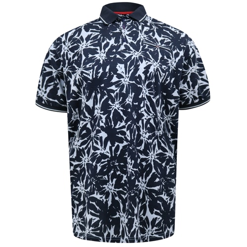 D555 Halifax Poloshirt mit Hawaii-Print