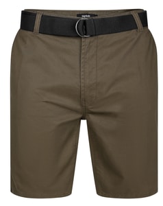 Bigdude Stretch Chino mit Gürtel, Dunkeloliv