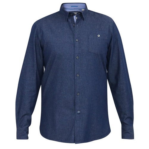 D555 Jacob Denim Langarmhemd Marineblau