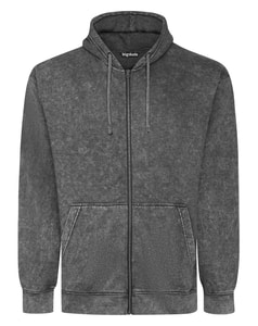 Bigdude Acid Wash Hoodie Schwarz Größe L