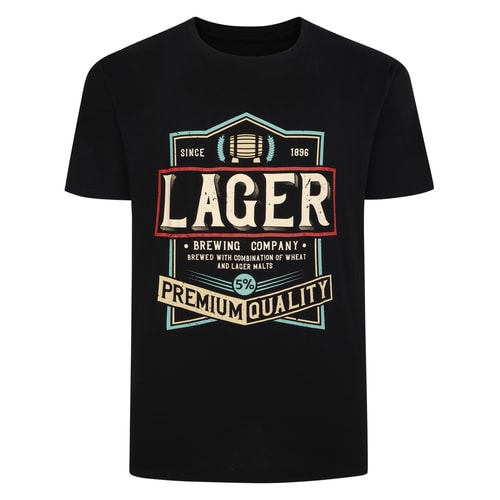 T-Shirt „Bigdude – Lager“ in Schwarz