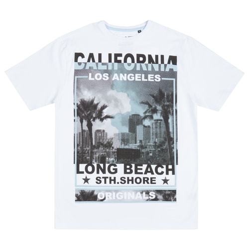 Pierre Roche LA South Shore Print T-Shirt Weiß
