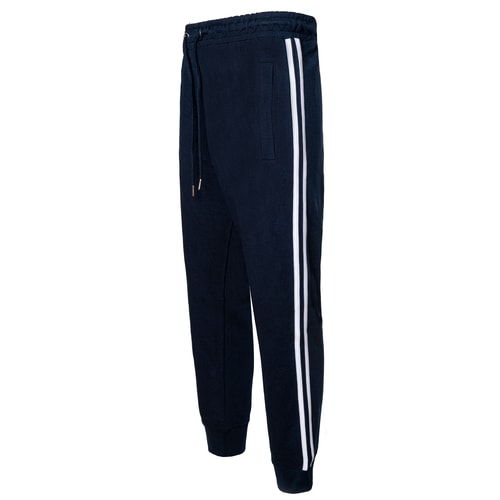 Bigdude Blockstreifen Jogginghose Marineblau 