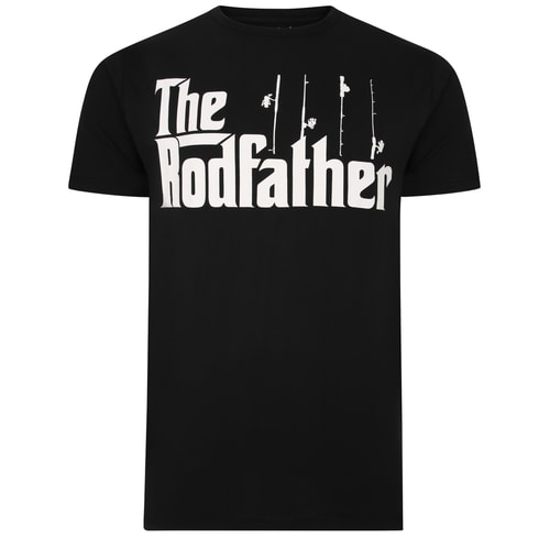 Bigdude The Rodfather Print T-Shirt Schwarz