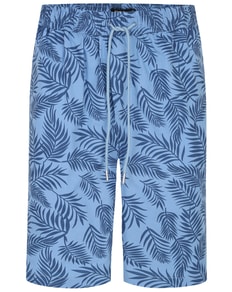 Bigdude Baumwollshorts mit Blumendruck Blau