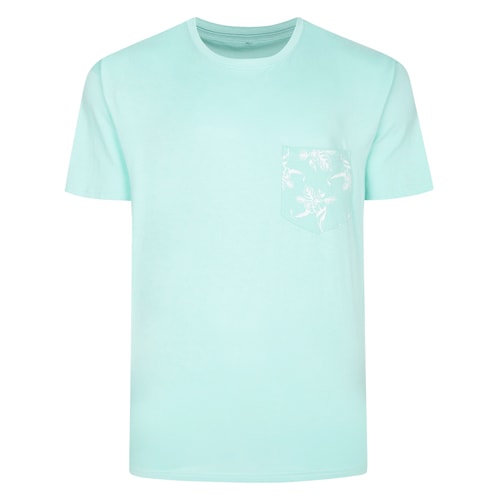 Bigdude T-Shirt mit Taschendruck Mintgrün