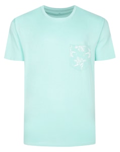 Bigdude T-Shirt mit Taschendruck Mintgrün