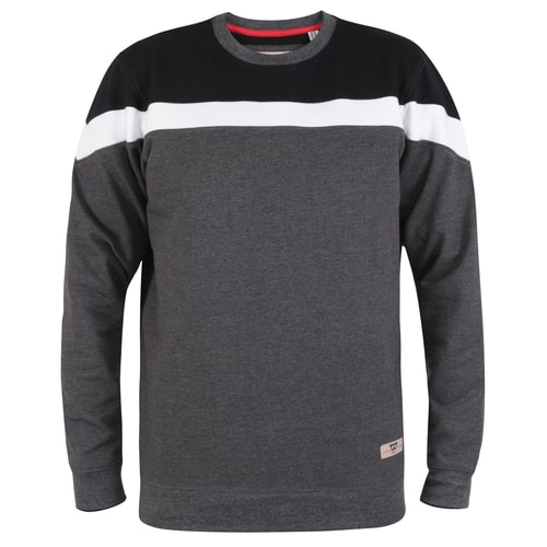 D555 Finborough Sweatshirt Schwarz/Grau