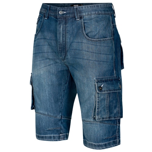 Bigdude Cargo-Denim-Shorts, Dunkelwaschung