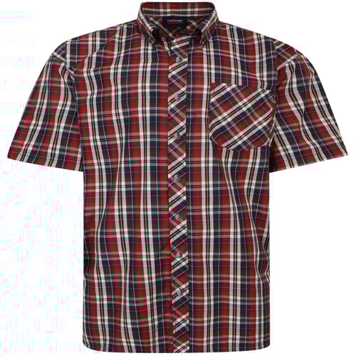 Espionage Kurzarmhemd mit Karomuster Rot