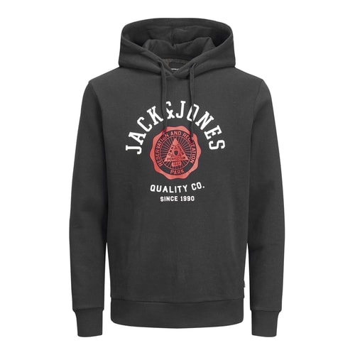 Jack & Jones-Logo-Hoodie Schwarz