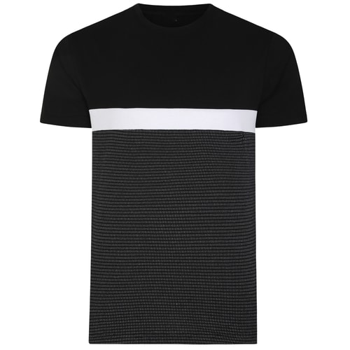 Bigdude Cut & Sew T-Shirt Schwarz/Weiß/Grau