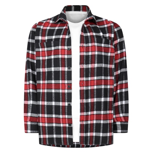 Bigdude Schweres Flanellhemd Schwarz