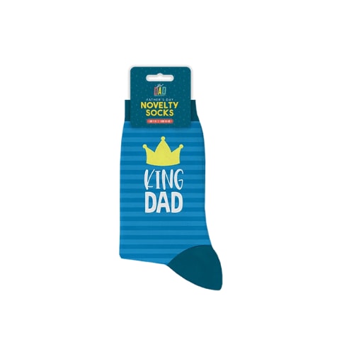 Fathers Day King Dad 1er-Pack Socken Blau