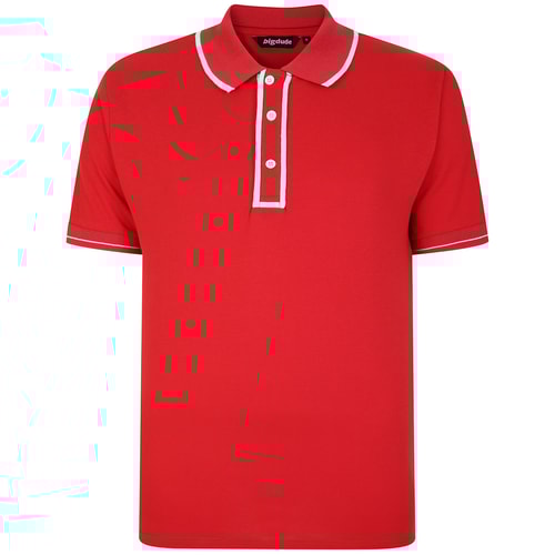 Bigdude Original Tipped Poloshirt Rot