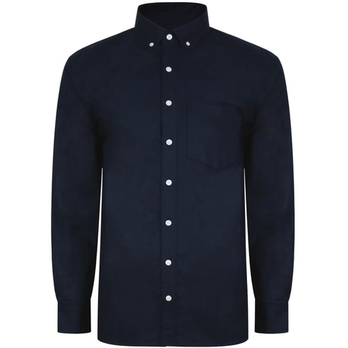 Bigdude Oxford Hemd Marineblau Tall Fit 