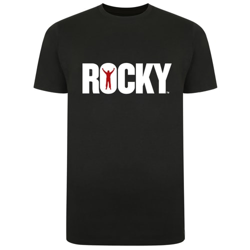 Offizielles Rocky Print T-Shirt Schwarz