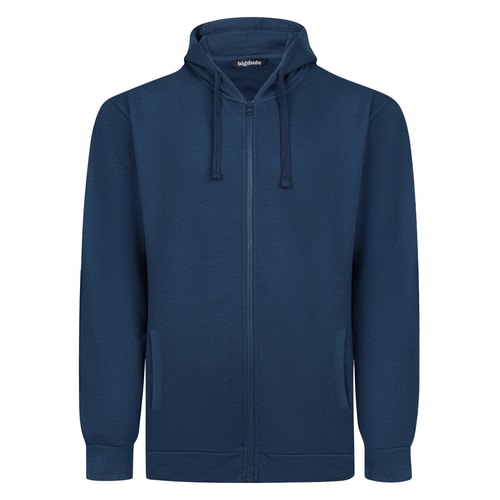 Bigdude Extra Heavy Kapuzenpullover mit durchgehendem Reißverschluss, Marineblau
