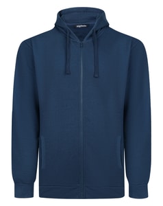 Bigdude Extra Heavy Kapuzenpullover mit durchgehendem Reißverschluss, Marineblau