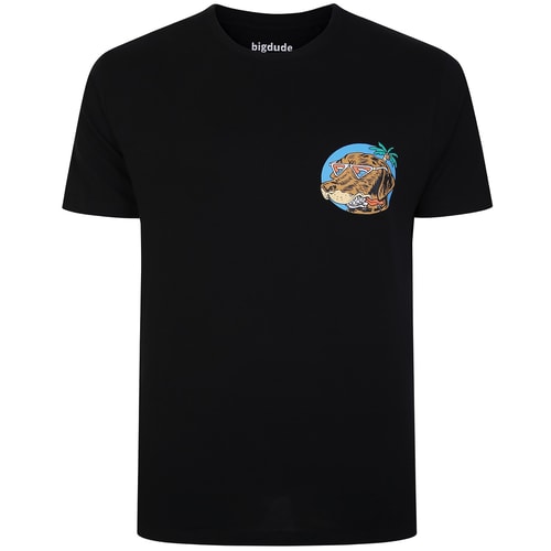 Bigdude Dog's Life Bedrucktes T-Shirt Schwarz