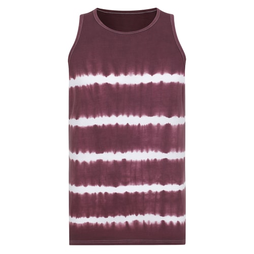 Bigdude Tie Dye Weste Burgunder