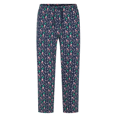Bigdude AOP Weihnachts-Pyjamahose Marineblau