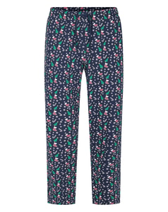 Bigdude AOP Weihnachts-Pyjamahose Marineblau