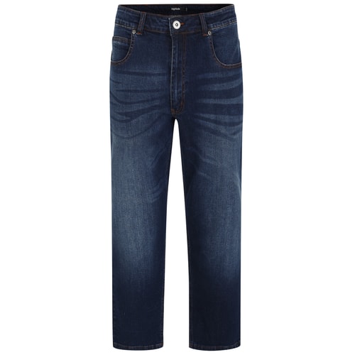 Bigdude Locker sitzende, gerade geschnittene Stretch-Jeans in dunkler Waschung