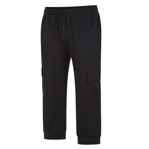 Bigdude Knitted Cargo Joggers Black