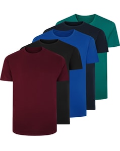 Bigdude 5er-Pack einfarbige T-Shirts