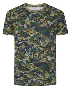 Bigdude Leaves AOP Camouflage T-Shirt Dunkelkhaki