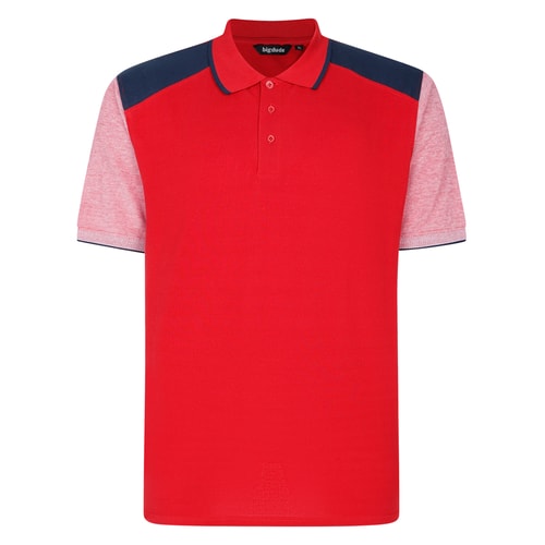 Bigdude Contrast Polo Pepper Red