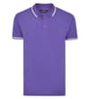 Kontrast Poloshirt Lila