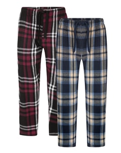 Bigdude Doppelpack Flanellhosen Schwarz