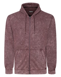 Bigdude Acid Wash Hoodie Burgunderrot Größe L