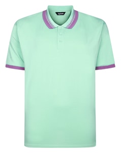 Bigdude Ombre Tipped Collar Polo Jelly Mint