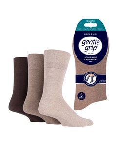 Sanfte Griffigkeit, 3er-Pack Diabetikersocken, Braun