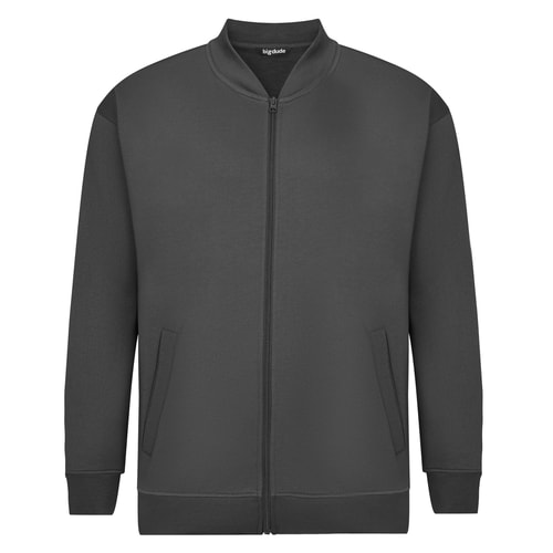 Bigdude Zip Thru Baseballjacke Anthrazit