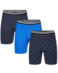 Bigdude 3er-Pack Boxershorts Marineblau/Königsblau