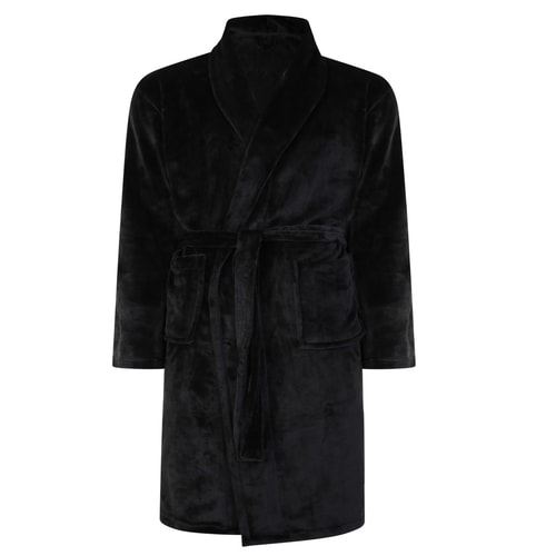 Bigdude Fleece Morgenmantel Schwarz