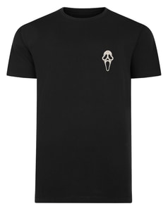 Bigdude Halloween Gruselmasken-T-Shirt Schwarz