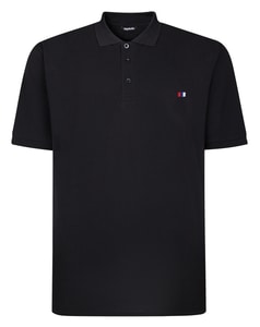 Bigdude Poloshirt mit gesticktem Logo, Schwarz