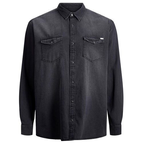 Jack & Jones Langarm-Jeanshemd Schwarz