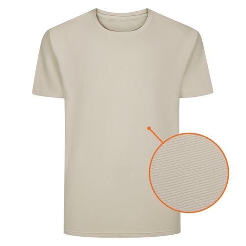 Bigdude T-Shirt mit strukturierten Streifen, Farbe Stone