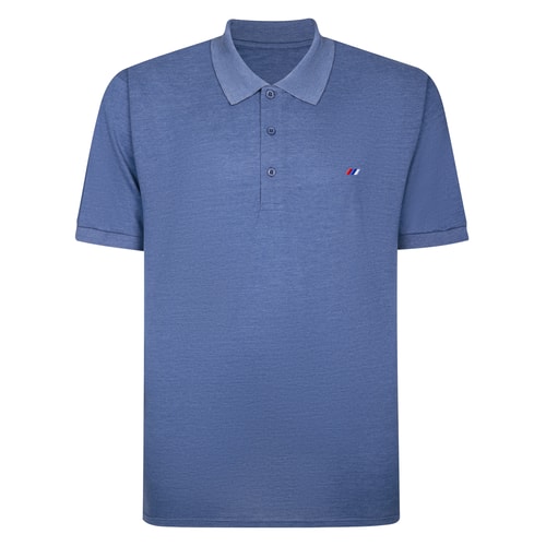 Bigdude Marl Poloshirt Dunkelblau