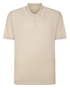 Bigdude Polohemd mit Farbverlauf, Beige meliert